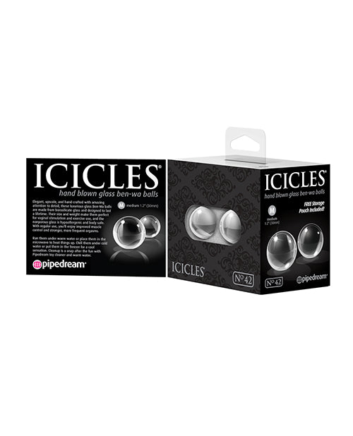 Icicles No. 42 Glass Ben-Wa Balls - Medium - Clear