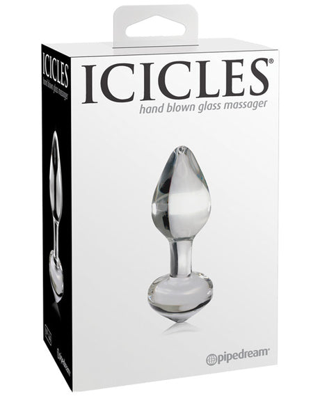 Icicles No. 44 Hand Blown Glass Butt Plug - Clear