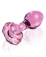 Icicles No. 48 Flower Shaped Glass Anal Plug - Pink