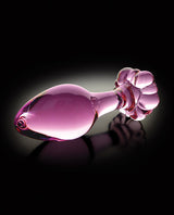 Icicles No. 48 Flower Shaped Glass Anal Plug - Pink