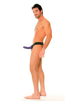 Fetish Fantasy Series For Him Or Her Hollow Strap-On Dildo and Adjustable Harness 6in - Purple