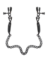 Fetish Fantasy Series Adjustable Nipple Chain Clamps - Black