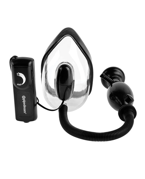 Fetish Fantasy Extreme Vibrating Pussy Pump with Wired Remote Control - Clear and Black