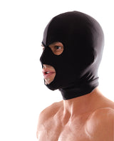 Fetish Fantasy Spandex 3 Hole Hood - Black