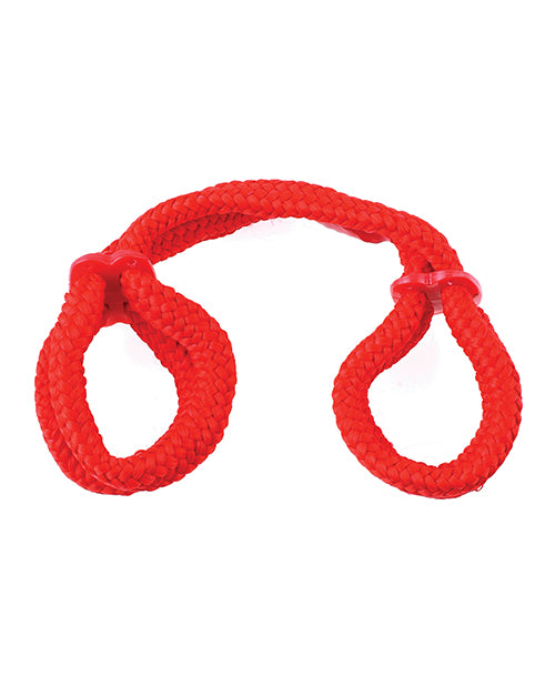 Fetish Fantasy Silk Rope Love Cuffs - Red