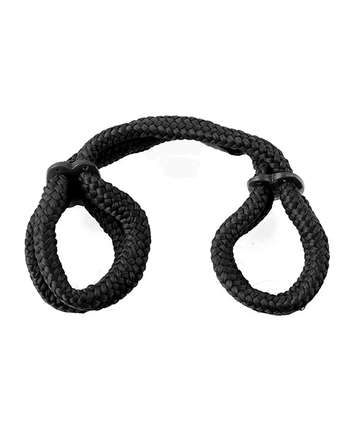 Fetish Fantasy Silk Rope Love Cuffs - Black