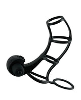 Fantasy X-Tensions Silicone Deluxe Power Vibrating Cock Cage - Black