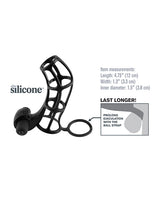 Fantasy X-Tensions Silicone Deluxe Power Vibrating Cock Cage - Black