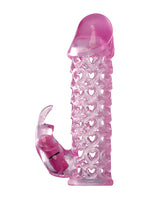 Fantasy X-Tensions Vibrating Couples Cock Cage Waterproof 6.25in - Pink