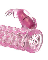 Fantasy X-Tensions Vibrating Couples Cock Cage Waterproof 6.25in - Pink