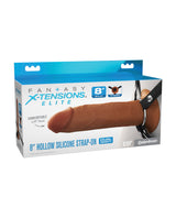 Fantasy X-Tensions Elite 8" Silicone Hollow Strap-on - Brown