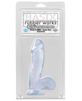 Basix Rubber Works 6.5" Dong w/Suction Cup - Clear