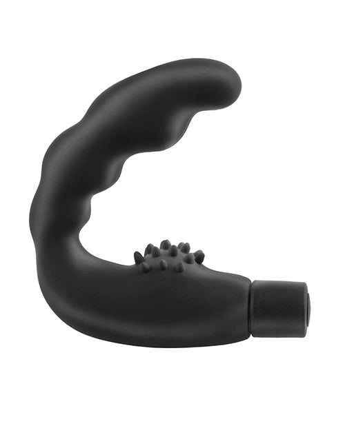 Anal Fantasy Collection Vibrating Reach Around Silicone Prostate Massager - Black