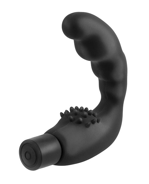 Anal Fantasy Collection Vibrating Reach Around Silicone Prostate Massager - Black