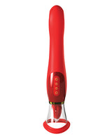 Fantasy For Her Her Ultimate Pleasure 24K Gold Luxury Edition Silicone Vibrating Multi-Speed USB Rechargeable Clit Stimulator Waterproof - Red