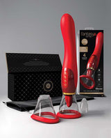 Fantasy For Her Her Ultimate Pleasure 24K Gold Luxury Edition Silicone Vibrating Multi-Speed USB Rechargeable Clit Stimulator Waterproof - Red