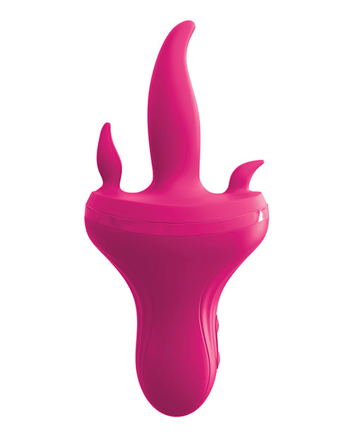 3Some Holey Trinity Triple Tongue Vibrator Multi Speed Rechargeable - Pink