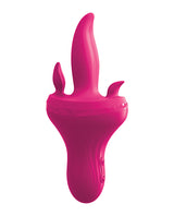 3Some Holey Trinity Triple Tongue Vibrator Multi Speed Rechargeable - Pink