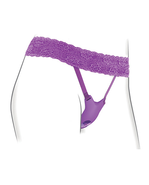 Fantasy For Her Ultimate G-Spot Butterfly Strap-On Rechargeable Silicone with Remote Control - Purple