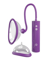Fantasy For Her Rechargeable Pleasure Pump Kit with Wired Remote Control - Purple/Clear