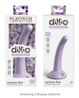 Dillio Platinum Curious Five Silicone Dildo 5in - Lavender