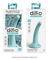 Dillio Platinum Curious Five Silicone Dildo 5in - Teal