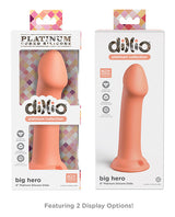 Dillio Platinum Big Hero Silicone Dildo 6in - Orange