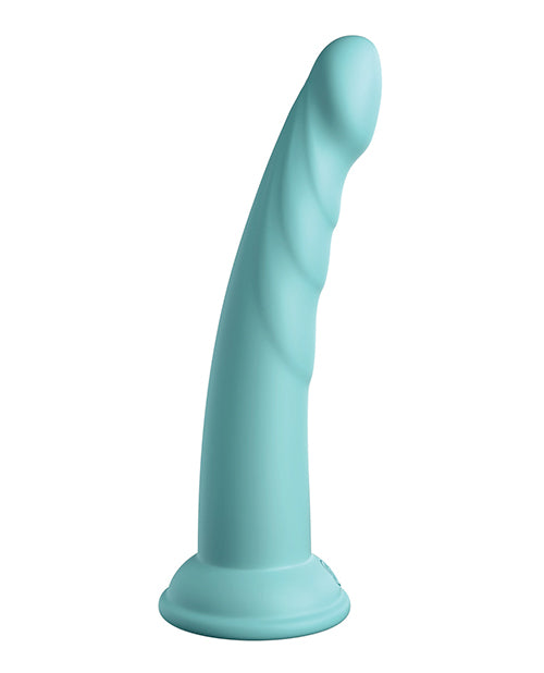 Dillio Platinum Slim Seven Silicone Dildo 7in - Teal