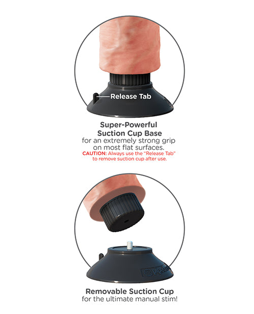 King Cock Vibrating Dildo 6in - Vanilla