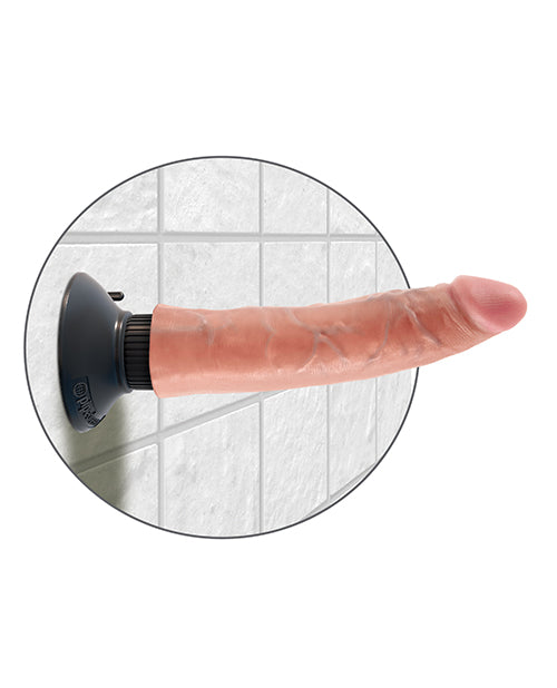 King Cock Vibrating Dildo 7in - Vanilla