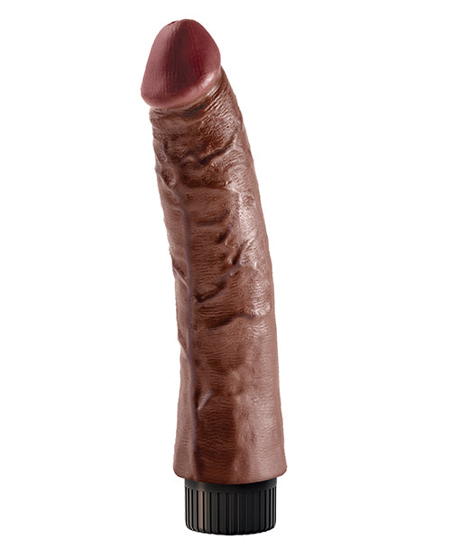 King Cock Vibrating Dildo 7in - Chocolate