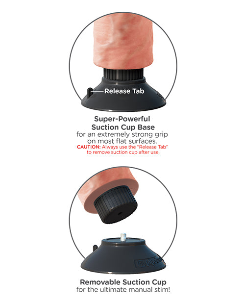 King Cock Vibrating Dildo 9in - Vanilla