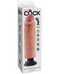 King Cock 10" Vibrating Cock - Flesh