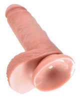 King Cock Dildo with Balls 7in - Vanilla