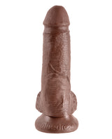 King Cock Dildo with Balls 7in - Chocolate