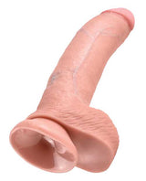 King Cock Dildo with Balls 9in - Vanilla