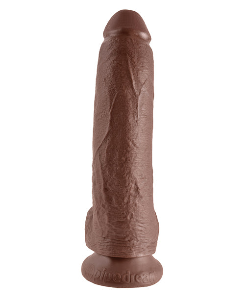 King Cock Dildo with Balls 9in - Chocolate