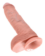 King Cock Dildo with Balls 10in - Vanilla