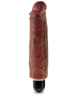 King Cock Vibrating Stiffy Dildo 7in - Chocolate