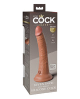 King Cock Elite Dual Density Silicone Dildo 7in - Caramel