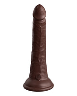King Cock Elite Dual Density Silicone Dildo 7in - Chocolate