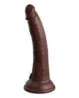 King Cock Elite Dual Density Silicone Dildo 7in - Chocolate