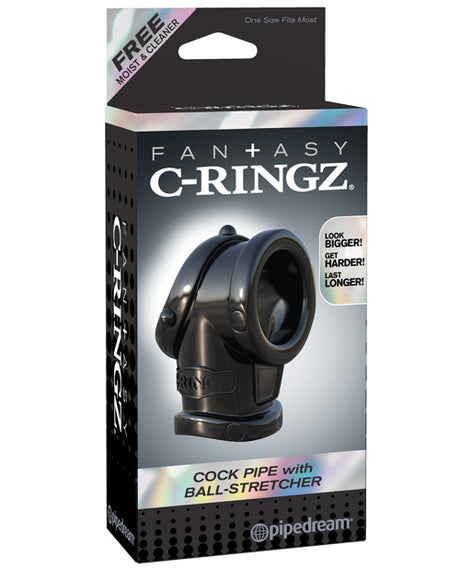 Fantasy C-Ringz Cock Pipe w/Ball Stretcher - Black