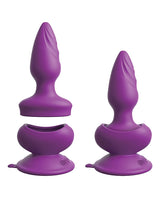 3Some Wall Banger Silicone Rechargeable Remote Control Anal Plug - Purple