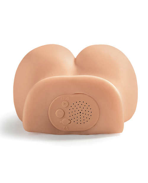 Pipedream Extreme Toyz Rechargeable Dirty Talk Interactive Mini Fuck Me Silly Vibrating Masturbator - Pussy - Vanilla