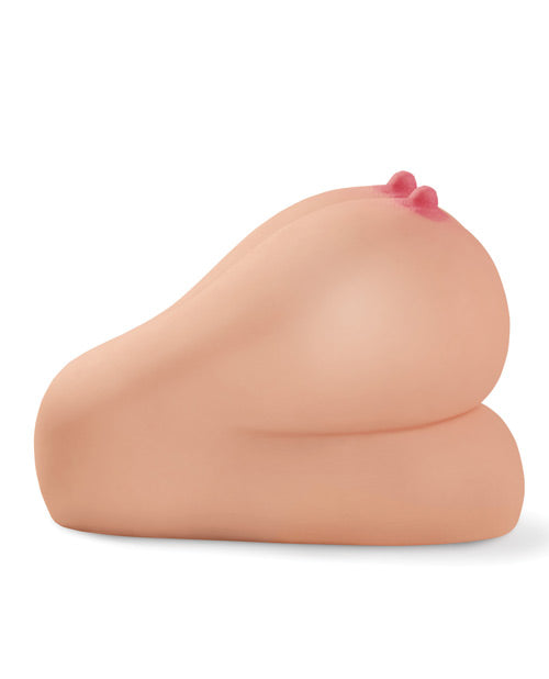Pipedream Extreme Toyz Rechargeable Dirty Talk Interactive Titty Fuck-Her Vibrating Masturbator - Boobs and Pussy - Vanilla