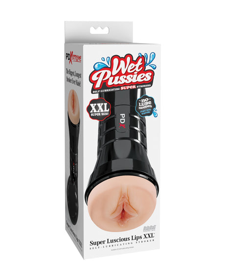 PDX Extreme Wet Pussies Super Luscious Lips XXL Stroker - Light