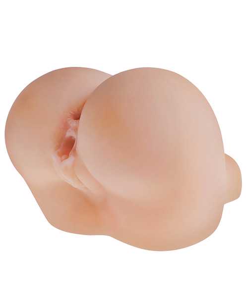 Pipedream Extreme Toyz Fuck Me Silly To Go Petite Fantasy Bubble Butt Mega Masturbator - Butt and Pussy - Vanilla