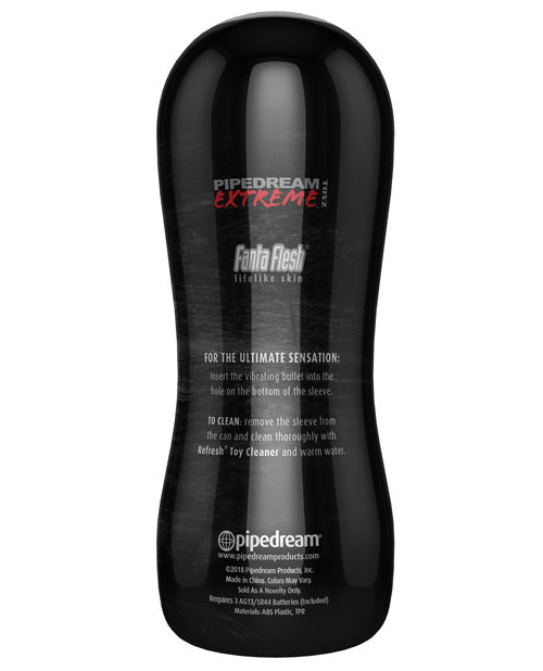 PDX Elite Vibrating Pussy Masturbator with Bullet - Pussy - Vanilla/Black