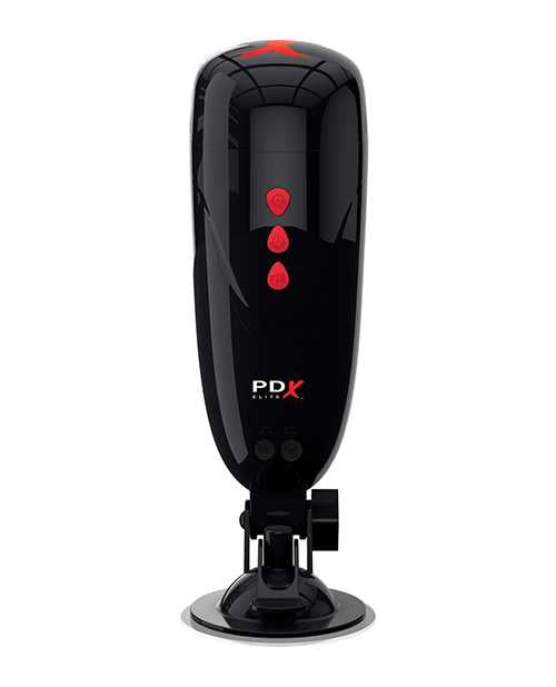 PDX Elite Rechargeable Dirty Talk Starter Masturbator - Pussy - Vanilla/Black